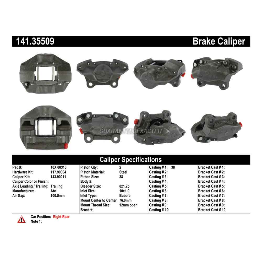 1987 Mercedes Benz 560SEC Brake Caliper