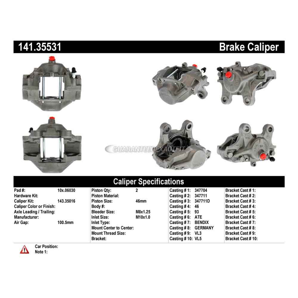 1993 Mercedes Benz 600SEC Brake Caliper