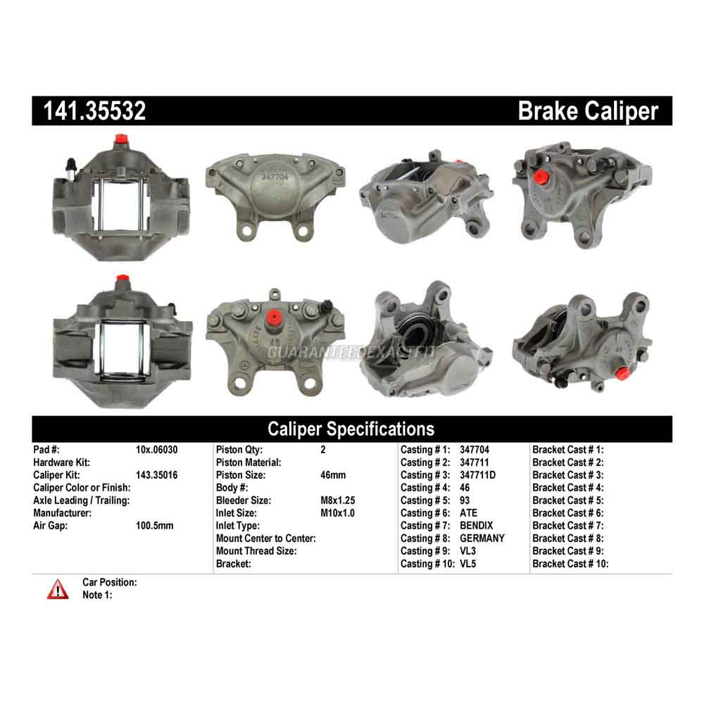 1993 Mercedes Benz 600SEC Brake Caliper