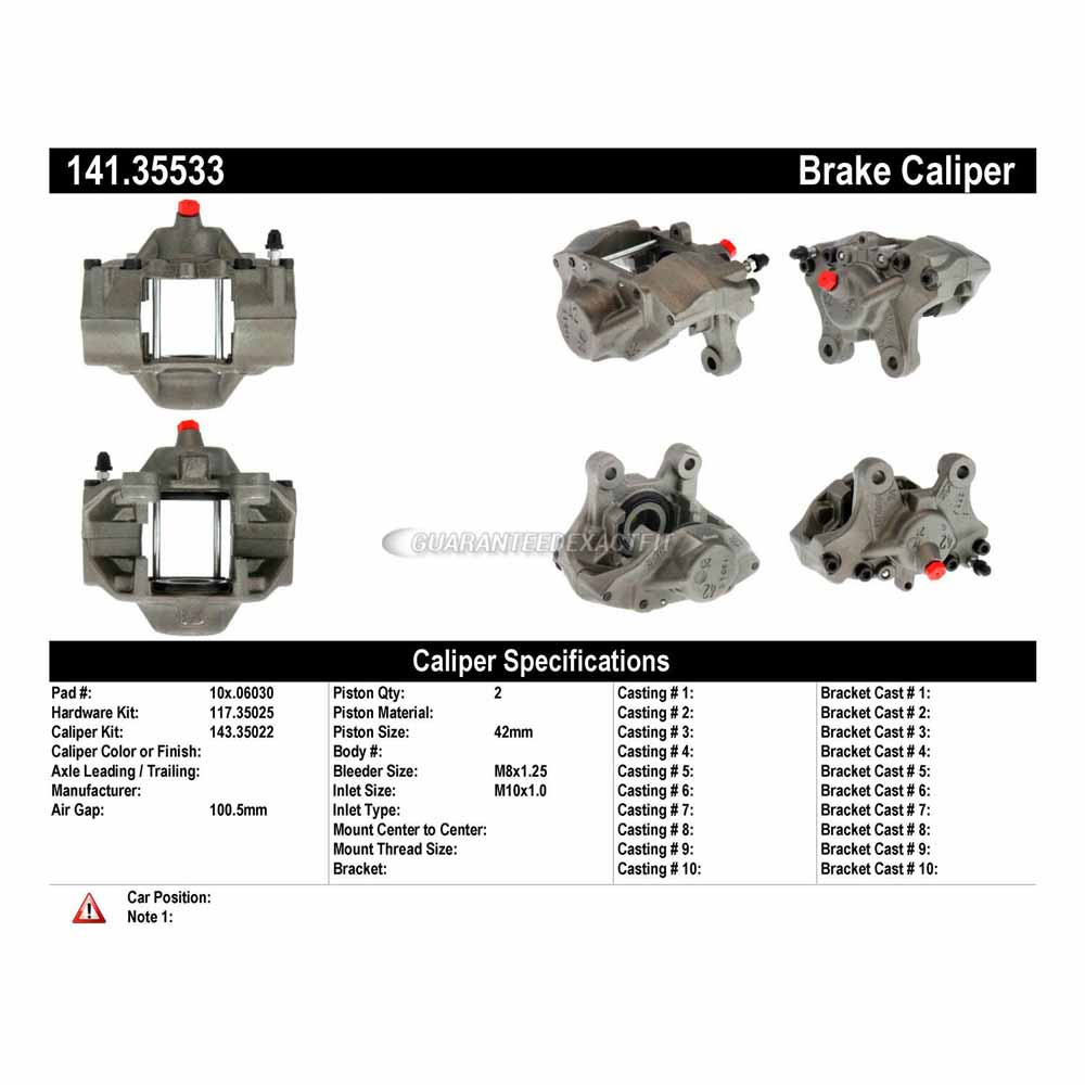 2000 Mercedes Benz SL500 Brake Caliper