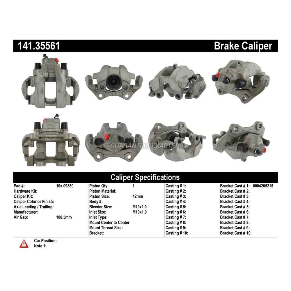 2013 Mercedes Benz E400 Brake Caliper