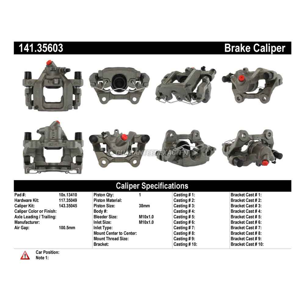 2012 Mercedes Benz C250 Brake Caliper