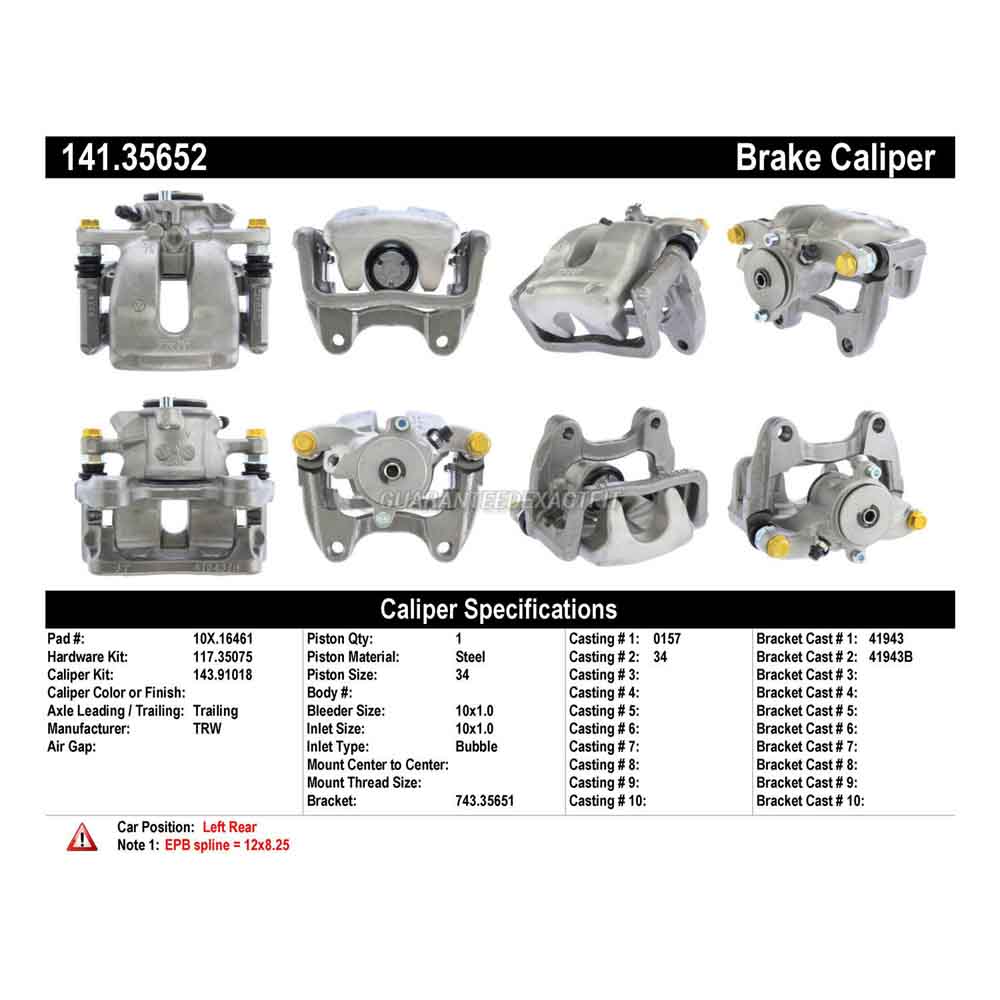 2017 Mercedes Benz B250e Brake Caliper