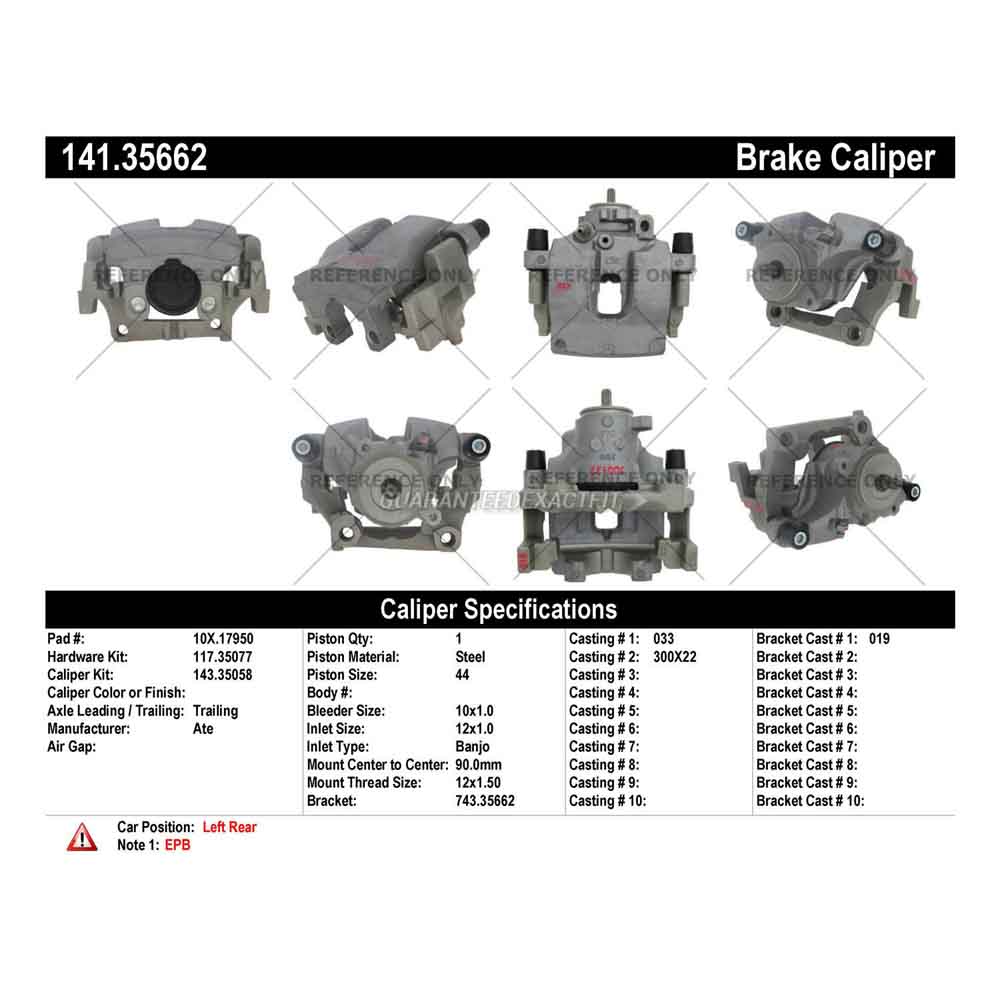 2015 Mercedes Benz C400 Brake Caliper