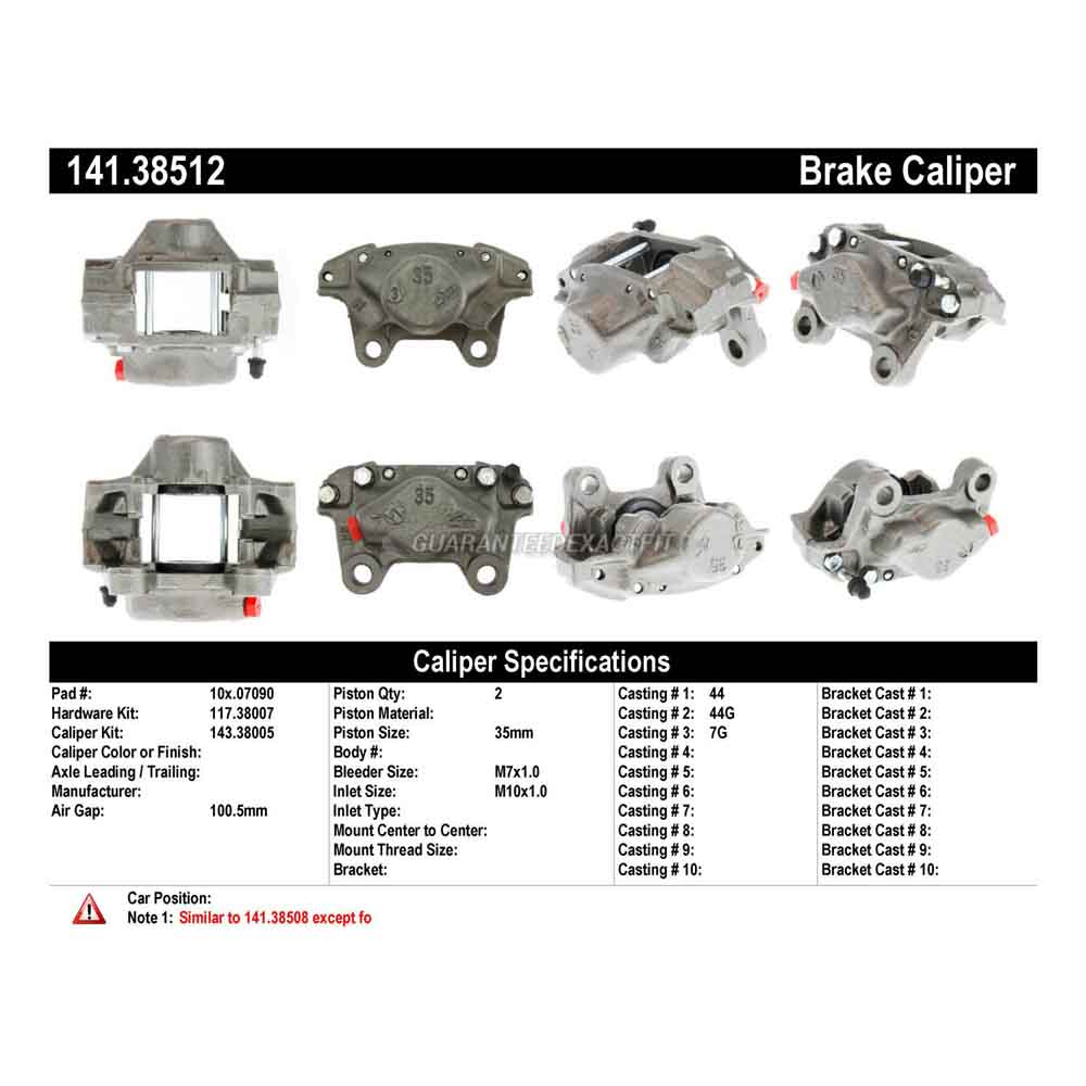 2000 Saab 9-3 Brake Caliper