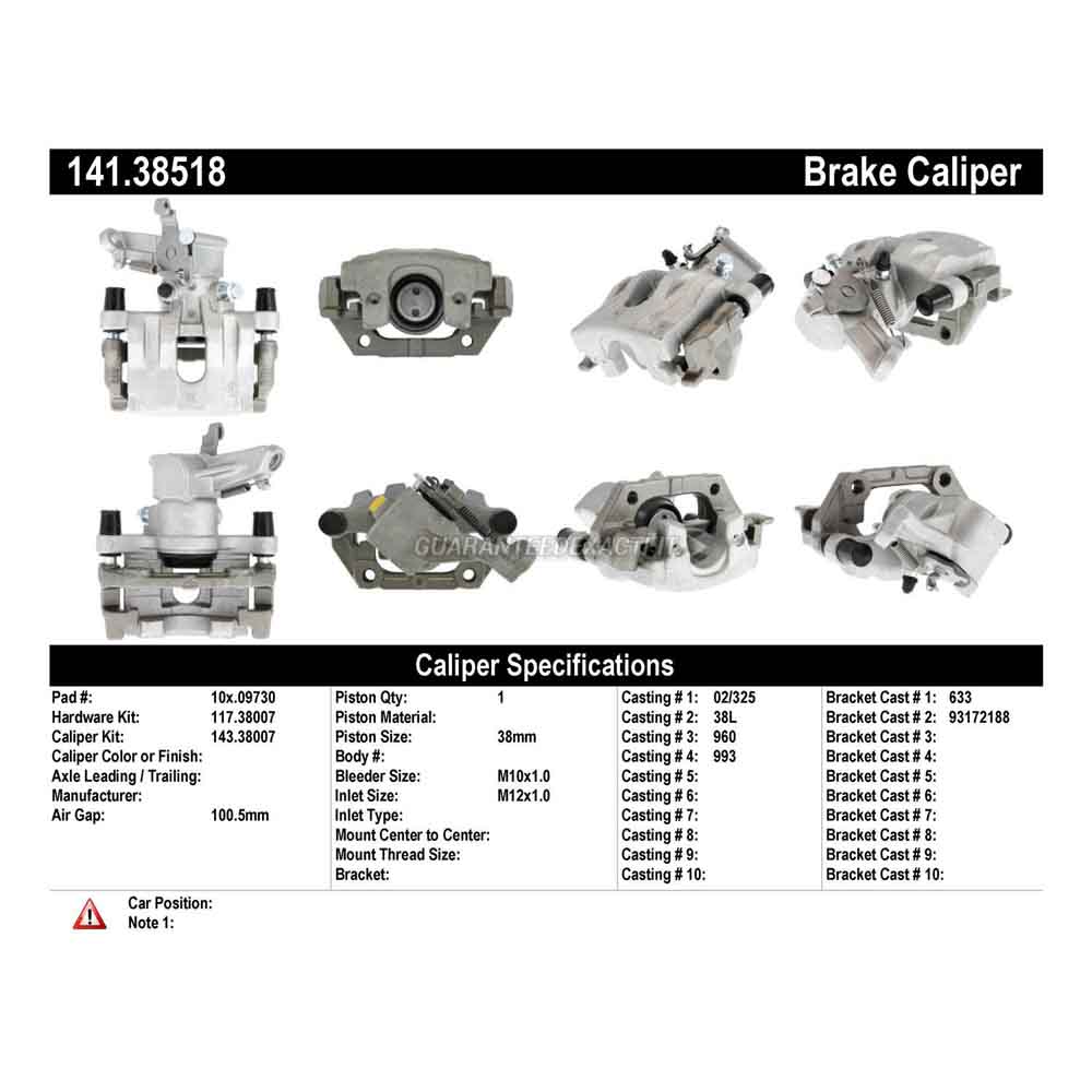 2009 Saab 9-3 Brake Caliper