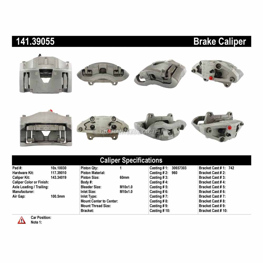 2012 Volvo XC90 Brake Caliper