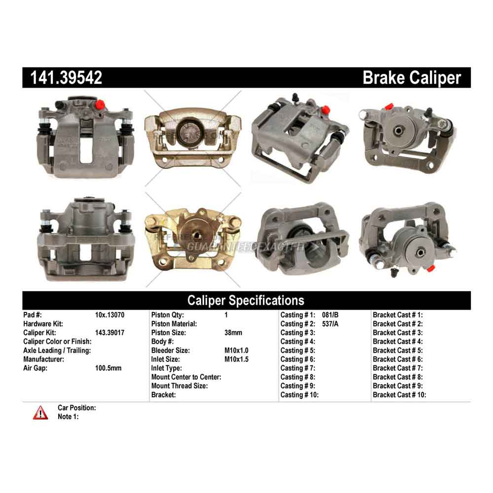 2012 Volvo S80 Brake Caliper