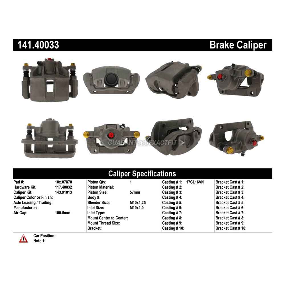2012 Acura TSX Brake Caliper
