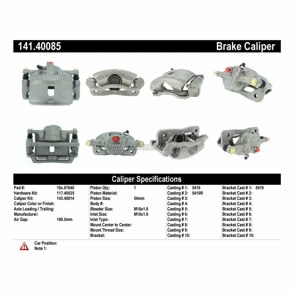 2012 Honda Insight Brake Caliper