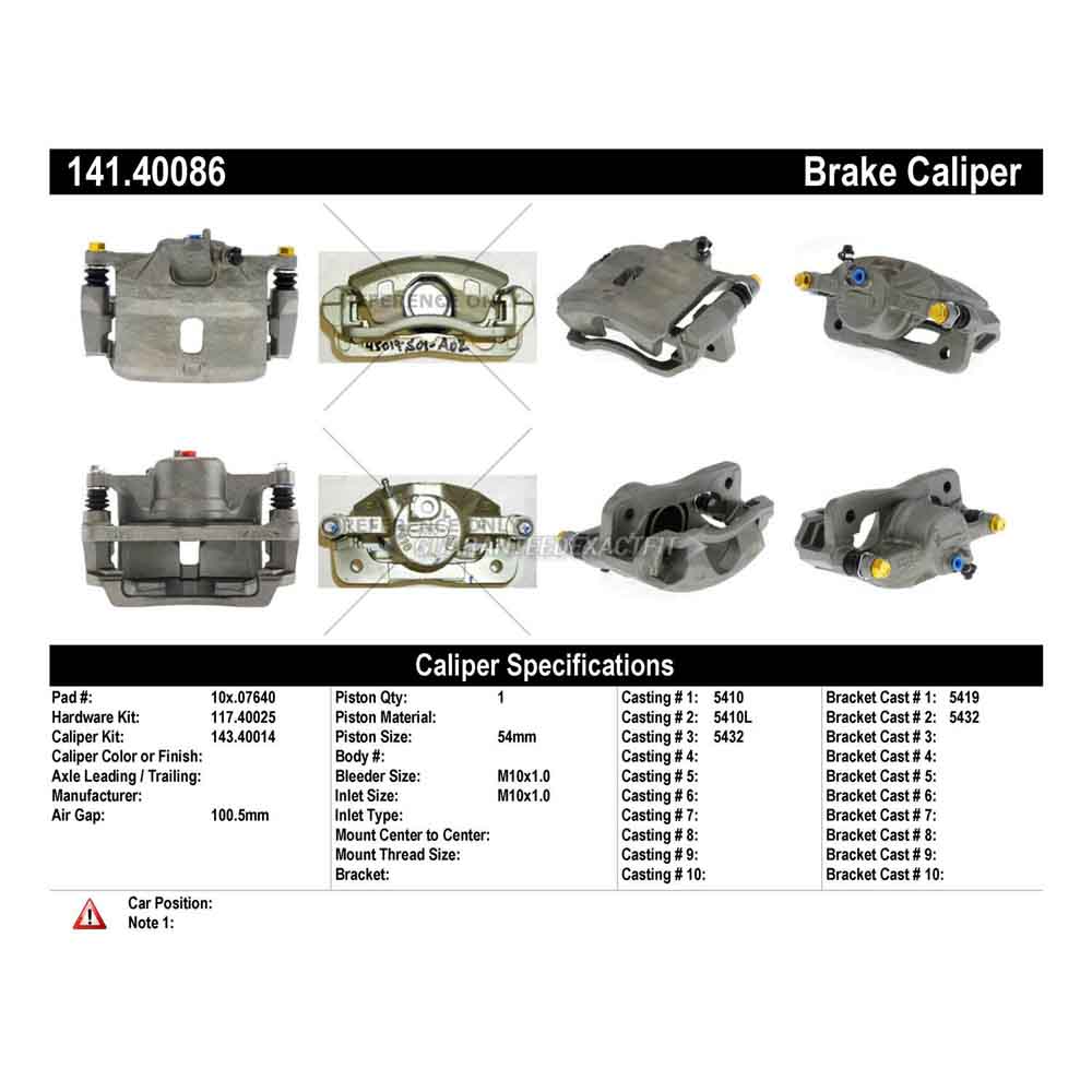 2012 Honda Insight Brake Caliper