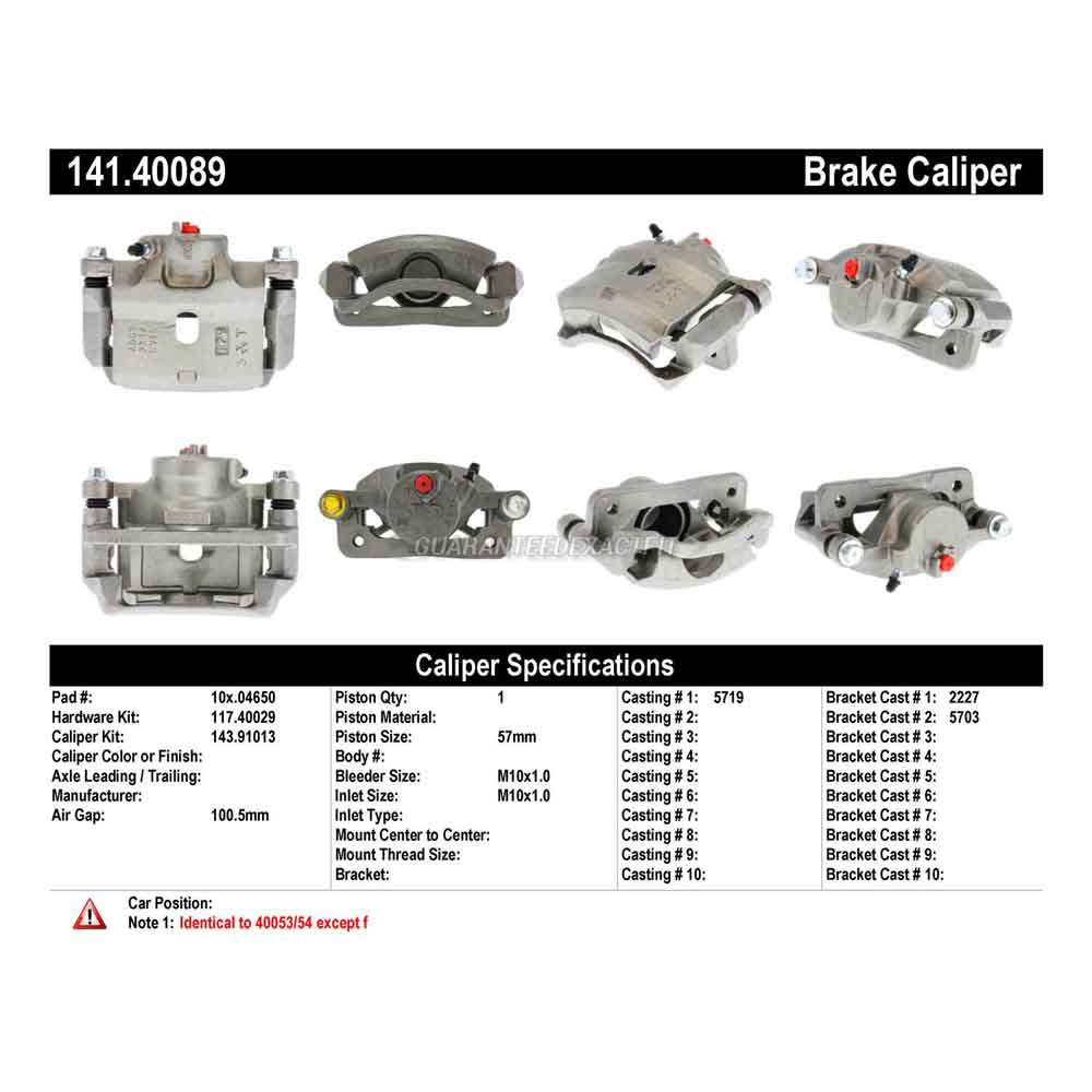 2000 Honda Accord Brake Caliper