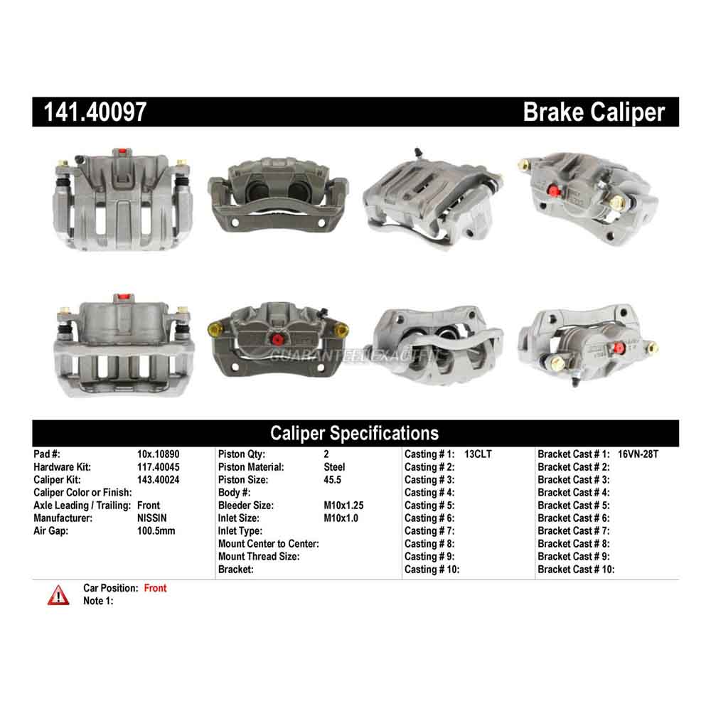 2012 Acura RDX Brake Caliper