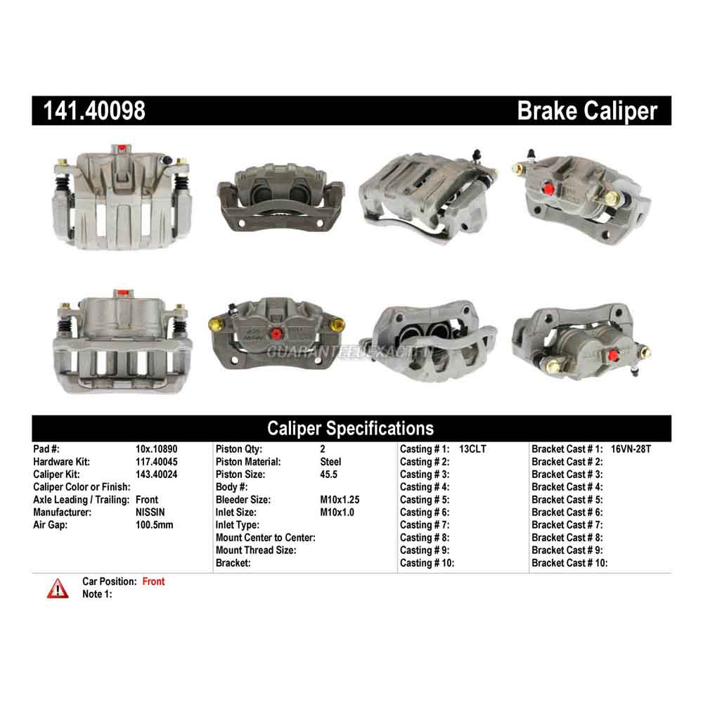 2012 Acura RDX Brake Caliper