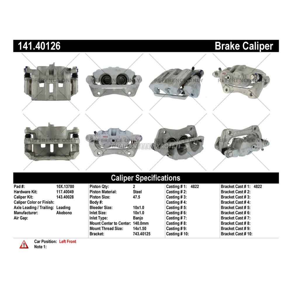 2017 Honda Pilot Brake Caliper