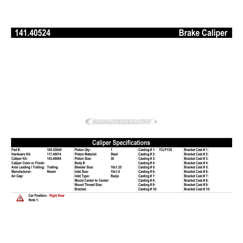 1987 Acura Integra Brake Caliper