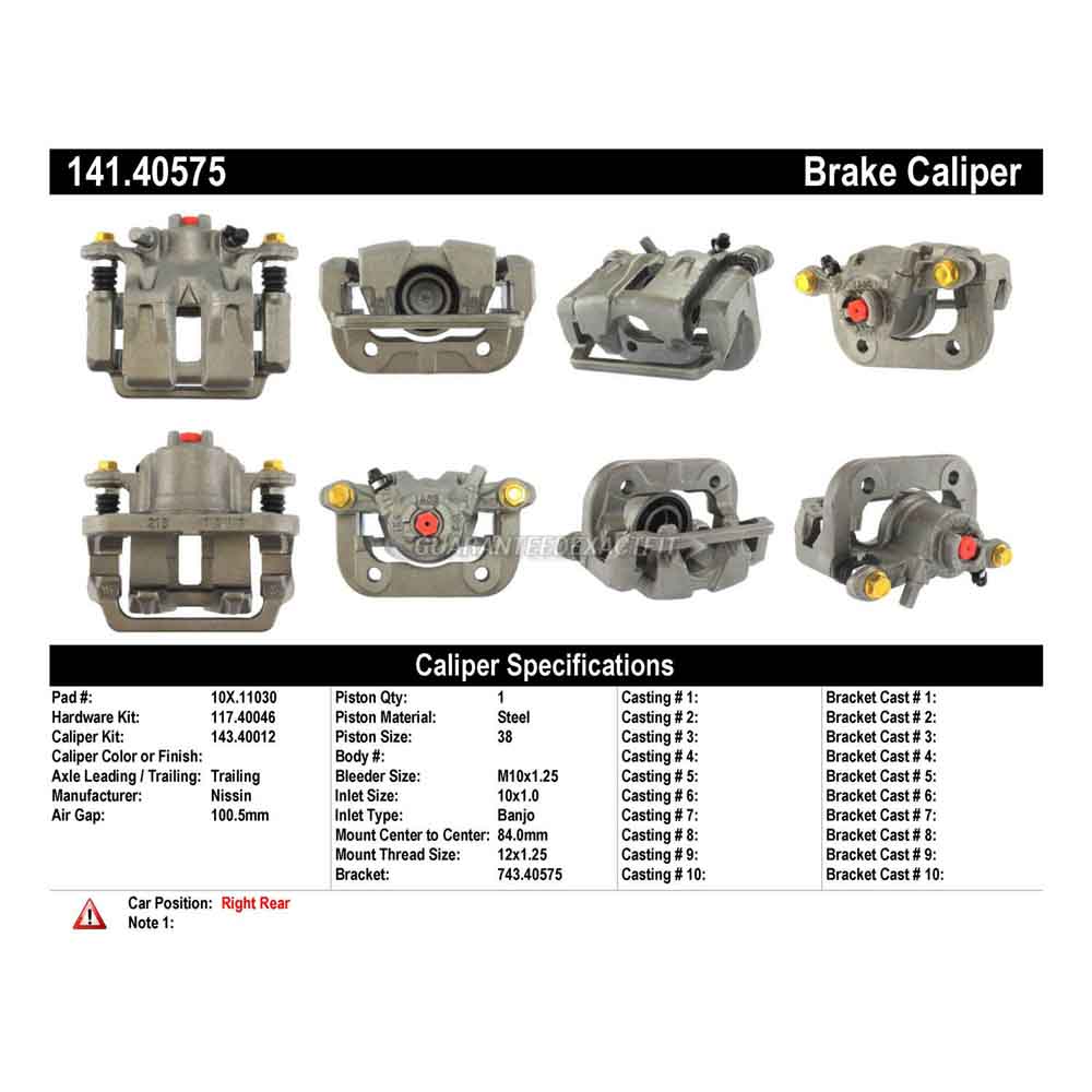 2012 Acura TL Brake Caliper