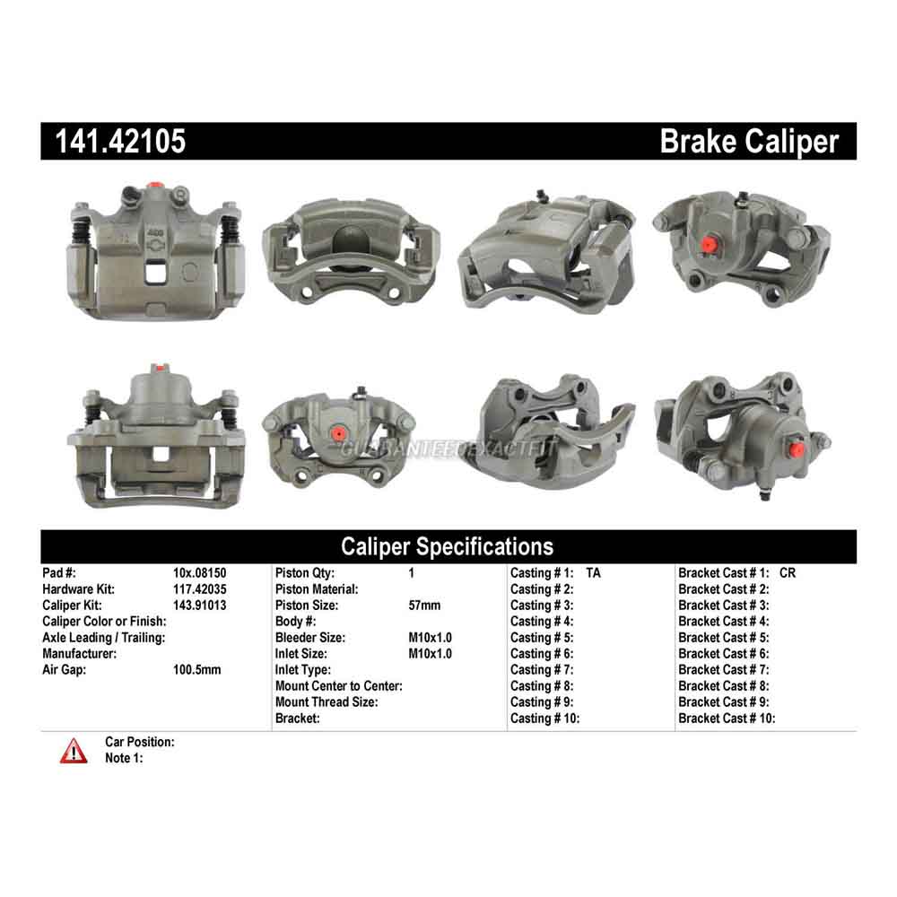 2000 Nissan Maxima Brake Caliper