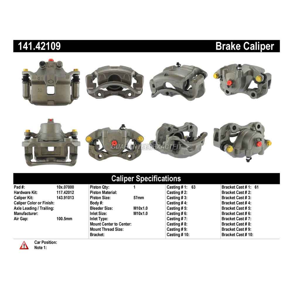 2000 Nissan Sentra Brake Caliper