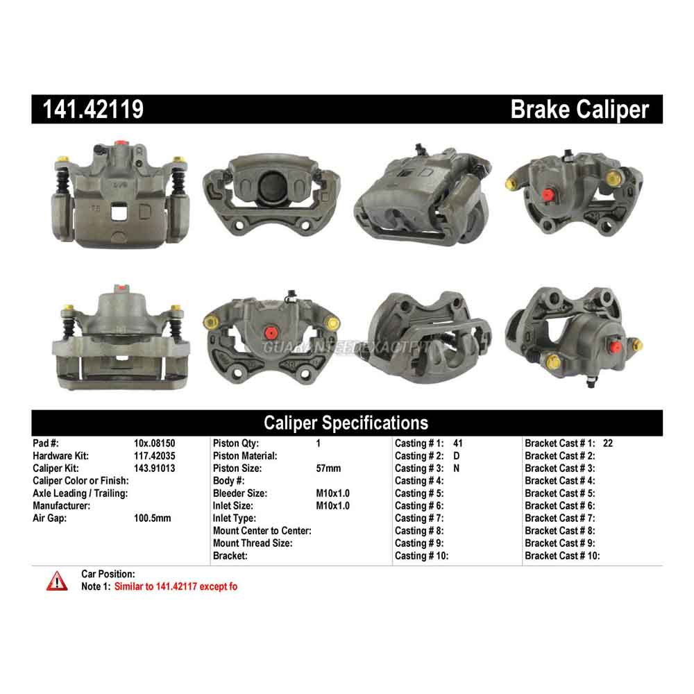 2003 Infiniti G35 Brake Caliper