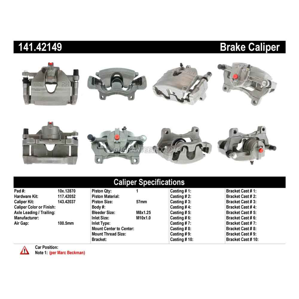 2012 Infiniti G37 Brake Caliper