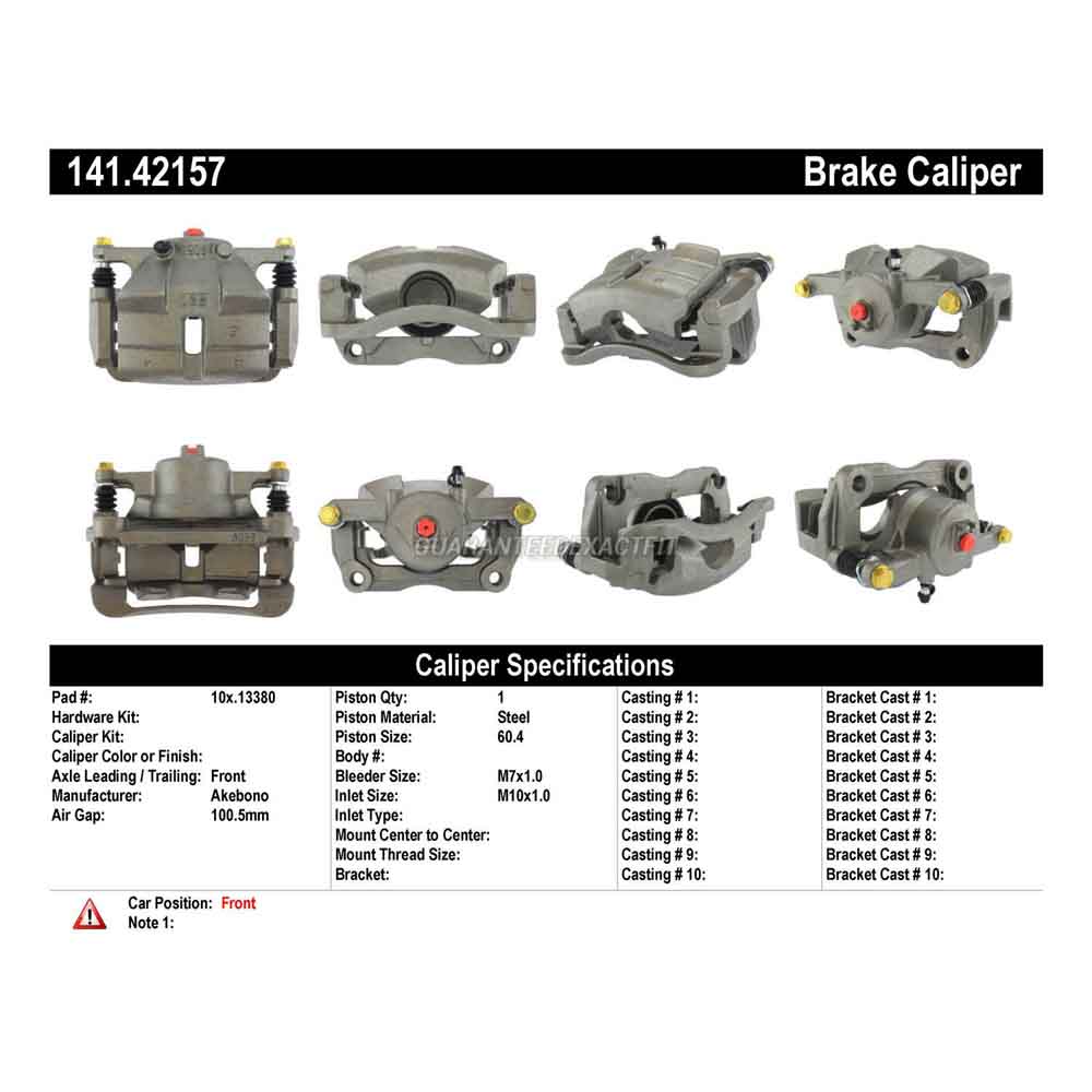 2012 Suzuki Kizashi Brake Caliper