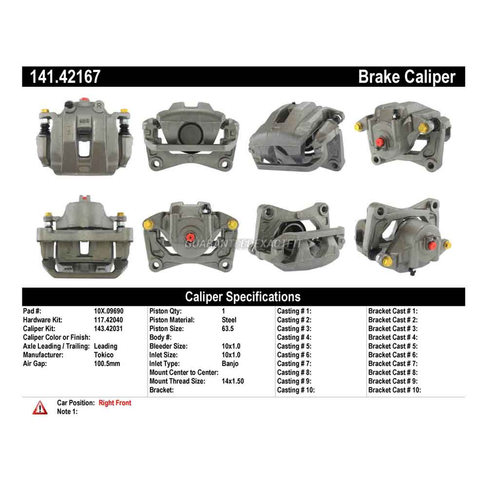 2009 Nissan Murano Brake Caliper