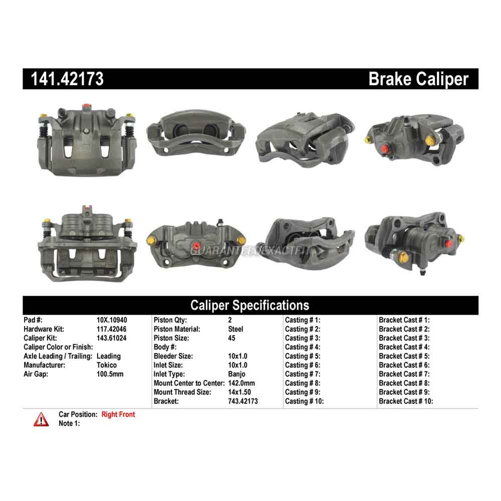 2012 Nissan Leaf Brake Caliper