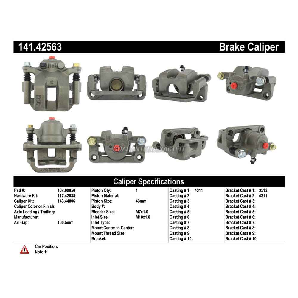 2007 Infiniti FX35 Brake Caliper