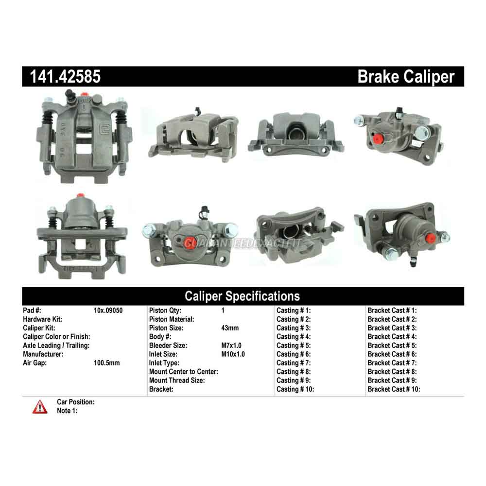 2009 Infiniti FX35 Brake Caliper