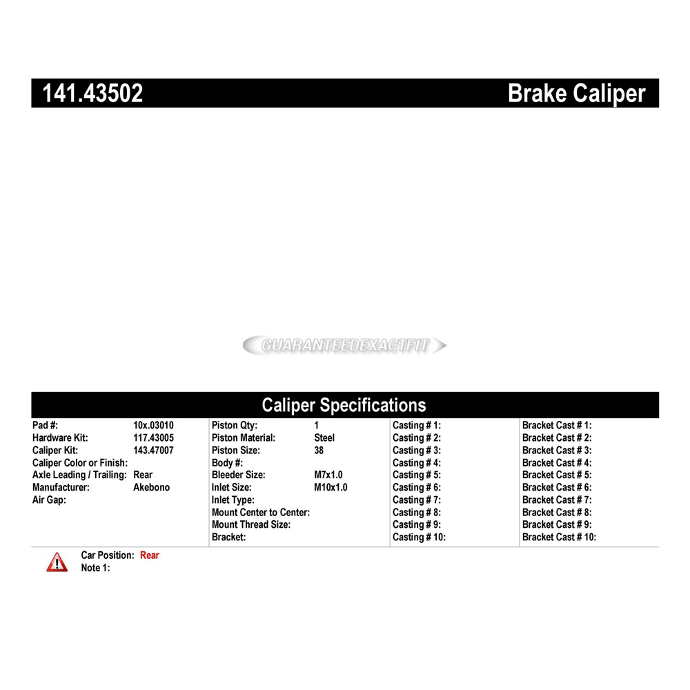 1987 Isuzu Impulse Brake Caliper