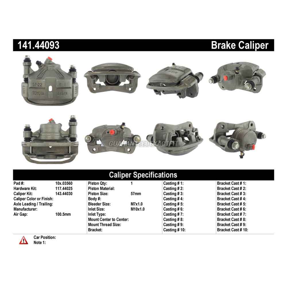 1987 Toyota Camry Brake Caliper