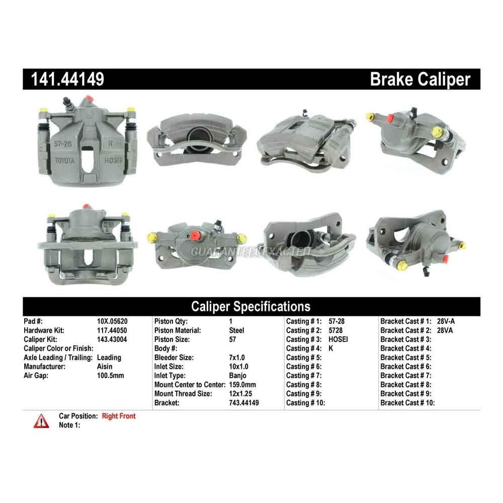 2000 Toyota Camry Brake Caliper