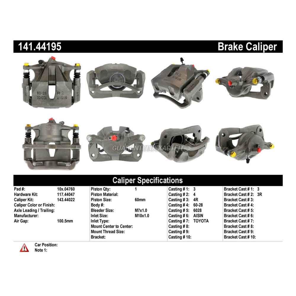 2000 Toyota Camry Brake Caliper