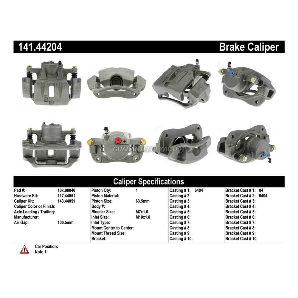 2007 Toyota Highlander Brake Caliper