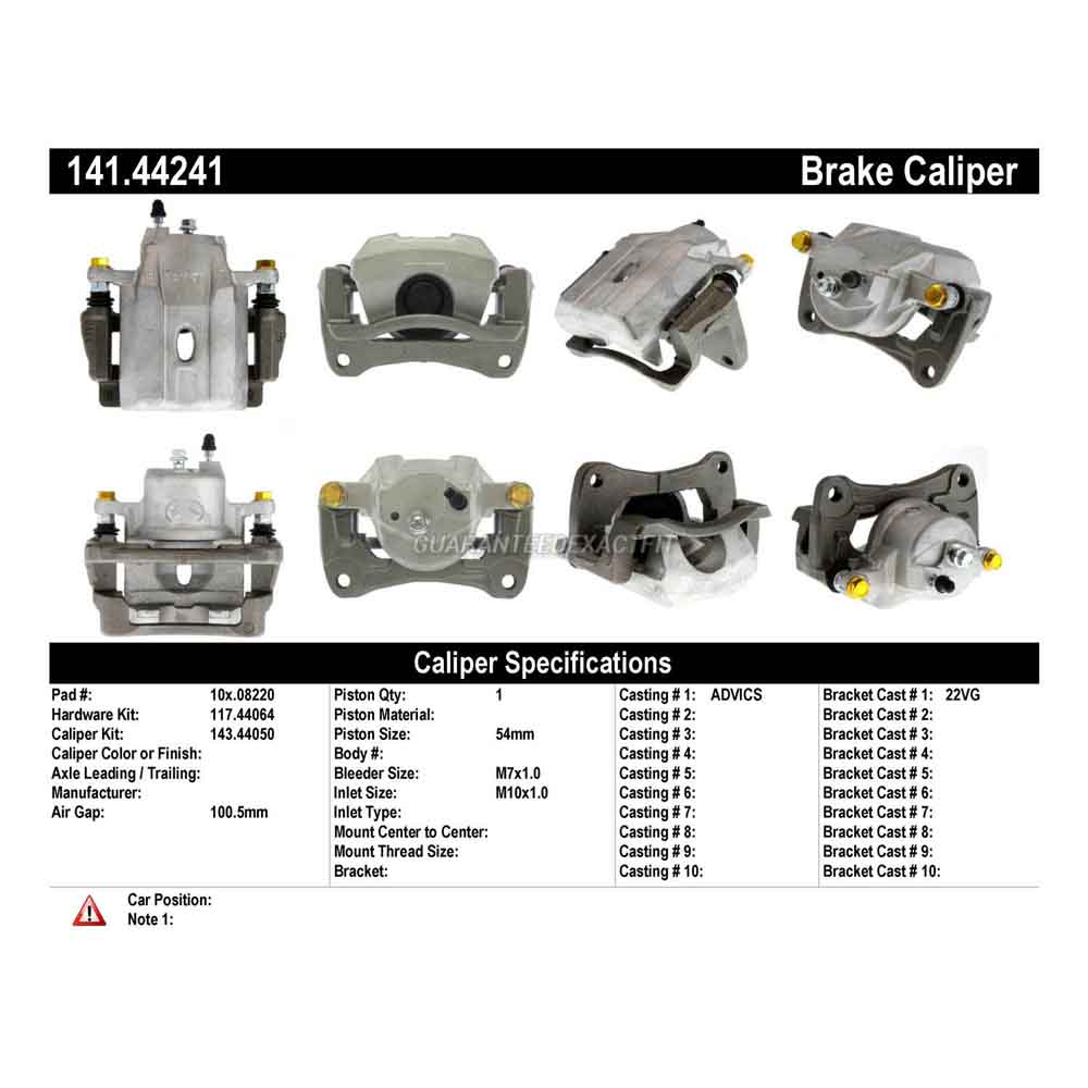 2009 Toyota Prius Brake Caliper
