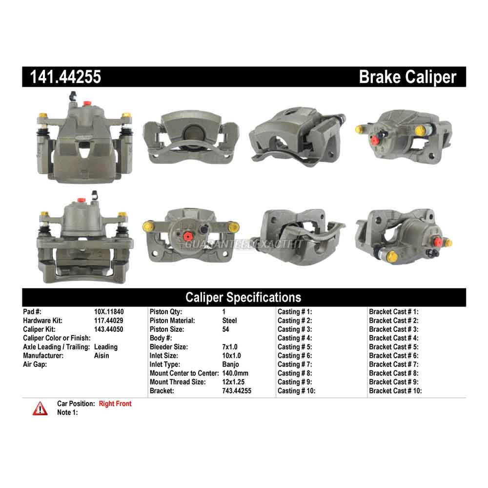 2013 Toyota Yaris Brake Caliper