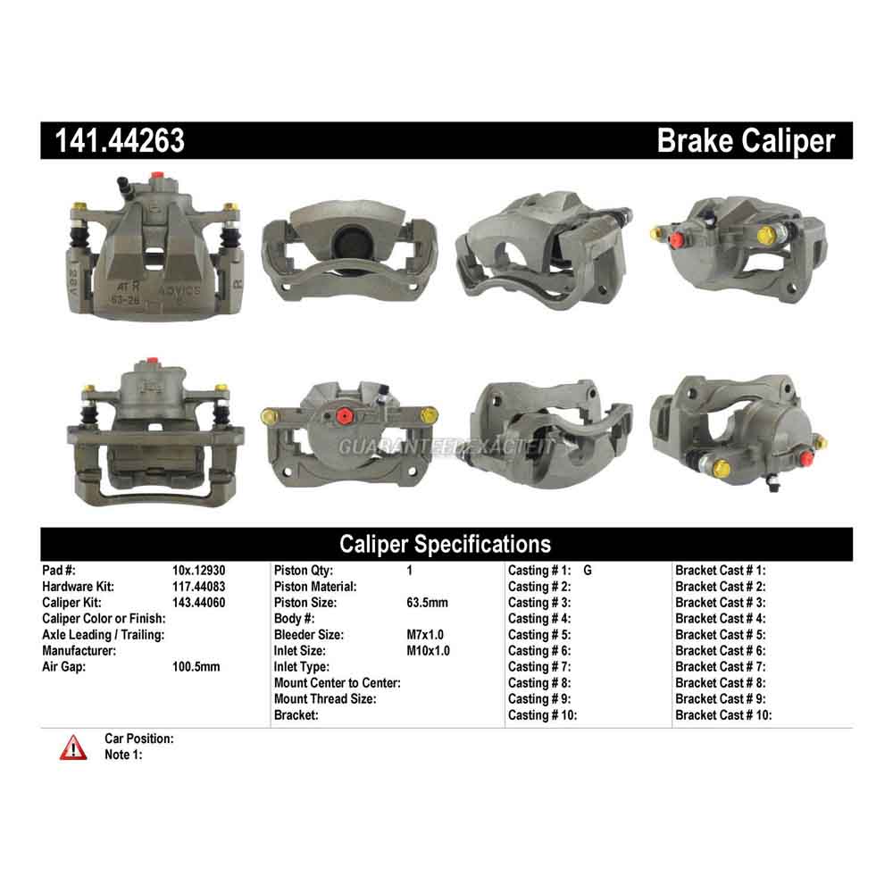 2012 Lexus ES350 Brake Caliper