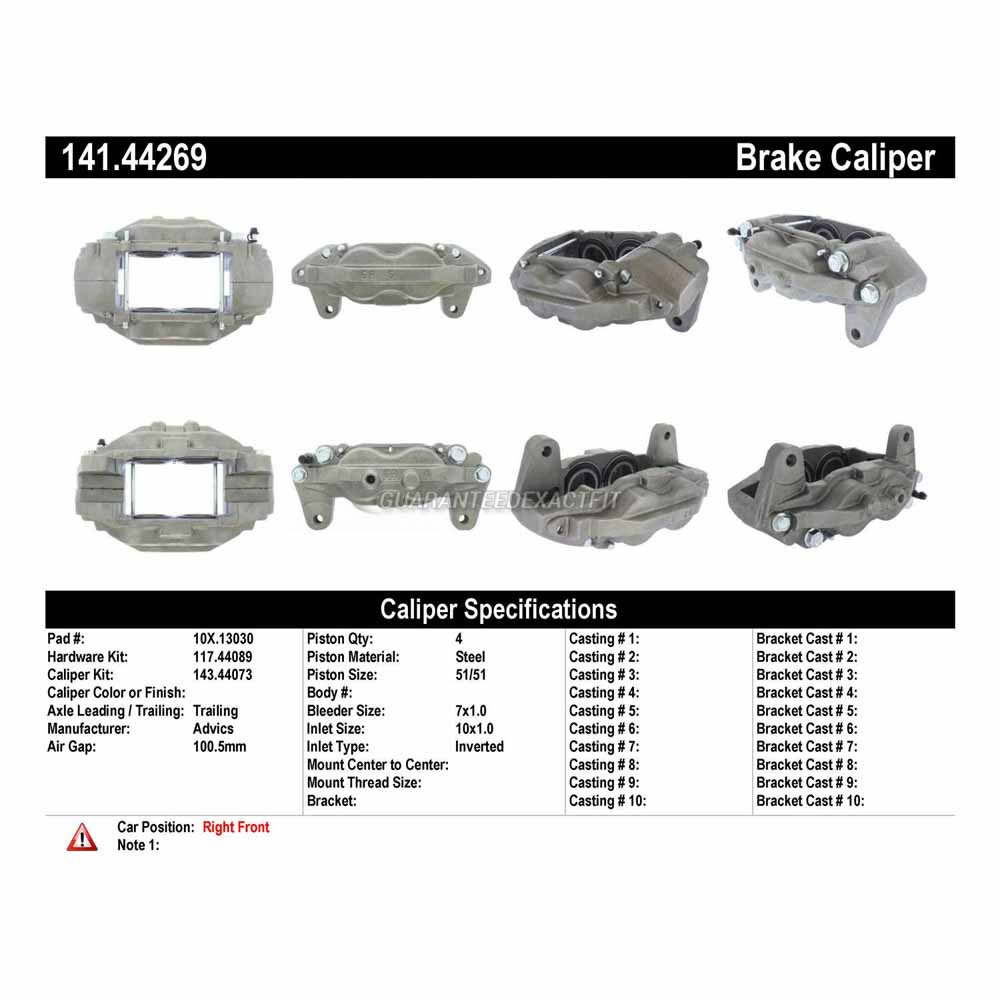 2012 Toyota Sequoia Brake Caliper