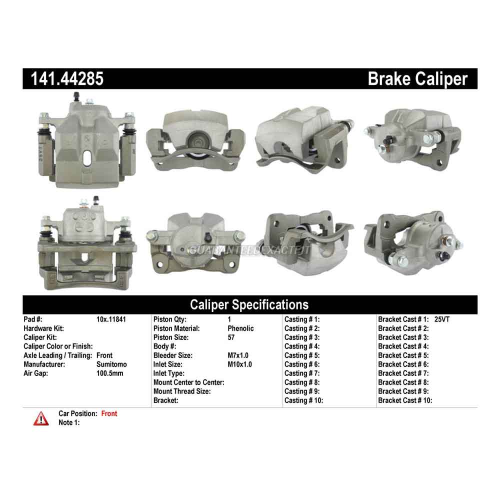 2012 Toyota Prius Brake Caliper