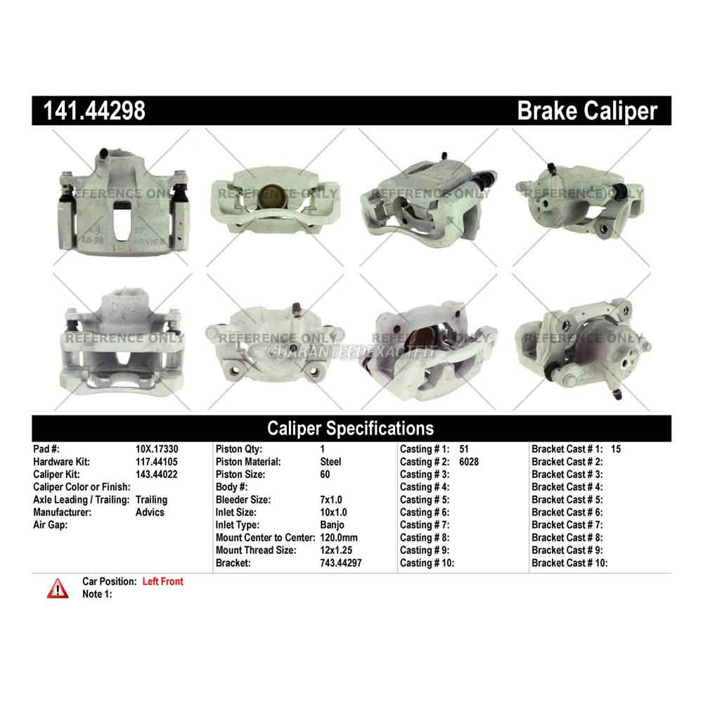 2015 Lexus IS250 Brake Caliper