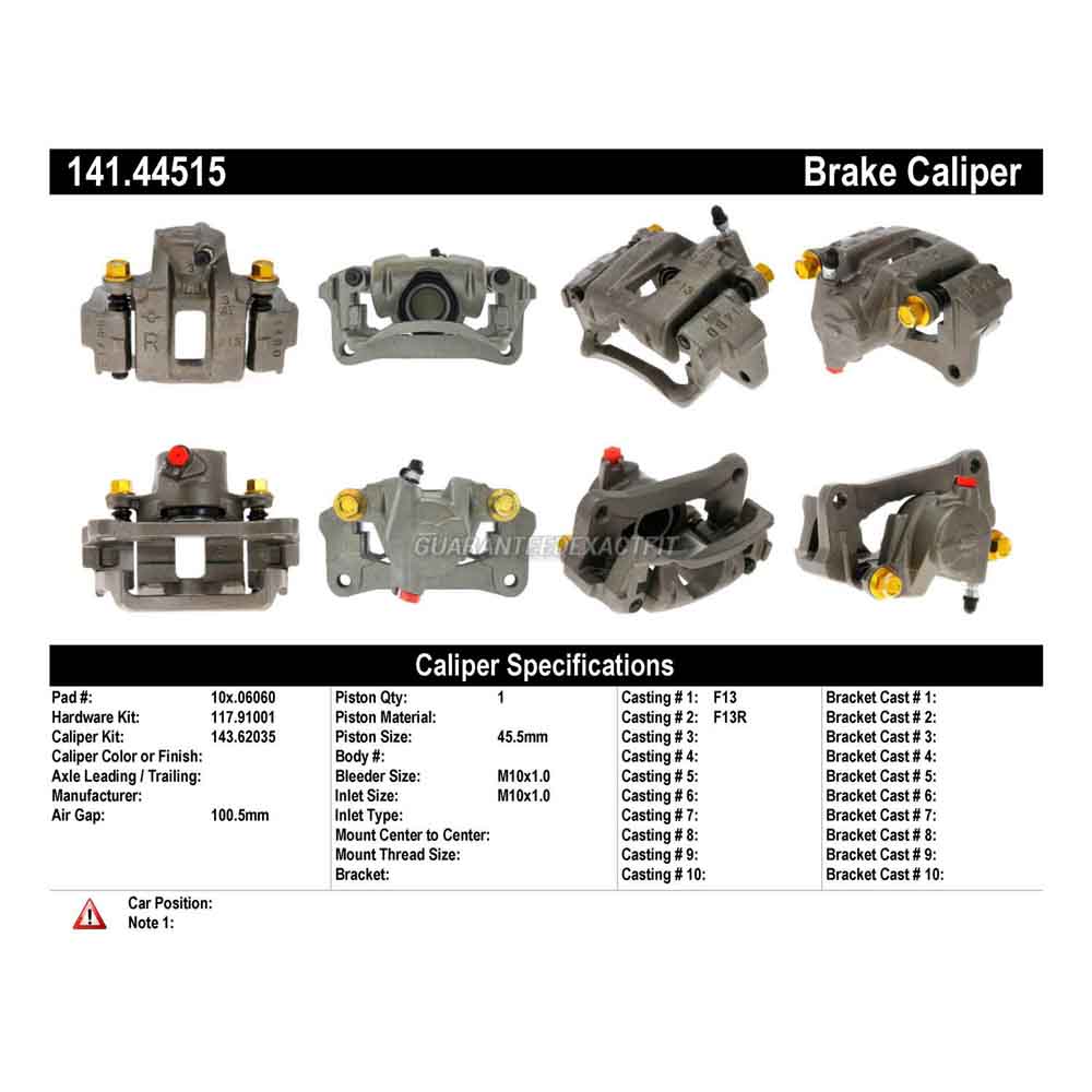 2012 Toyota FJ Cruiser Brake Caliper