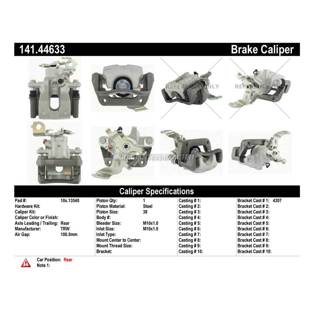 2012 Toyota Matrix Brake Caliper