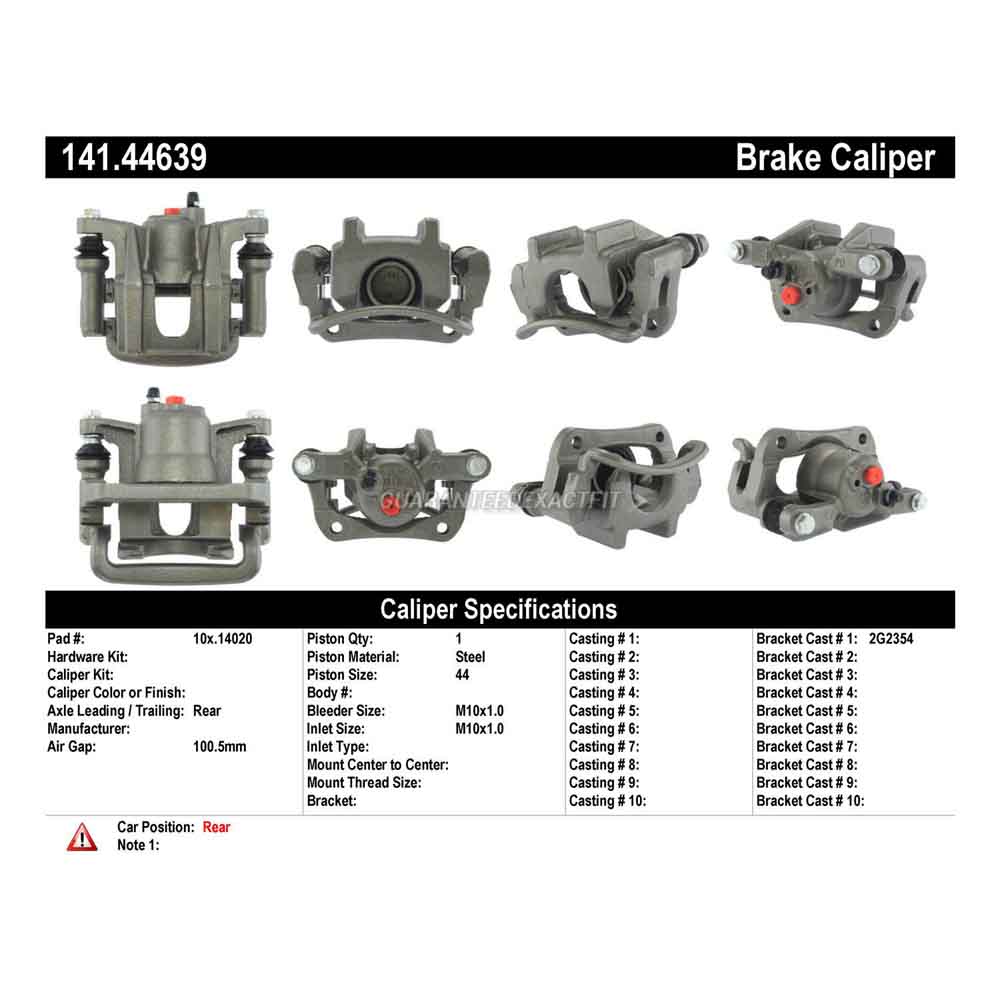 2012 Toyota Venza Brake Caliper