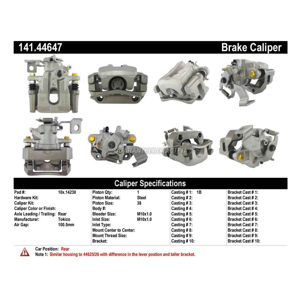2012 Toyota Prius Brake Caliper