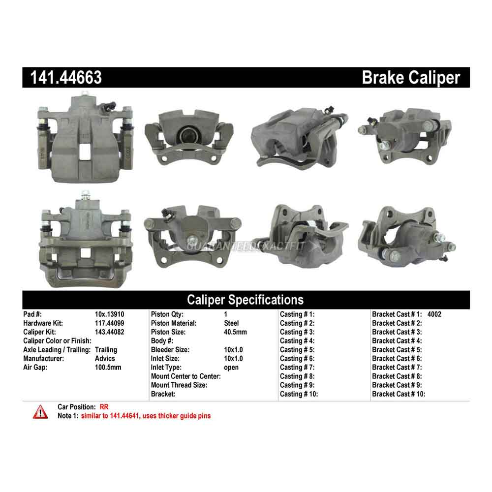 2012 Lexus RX450h Brake Caliper
