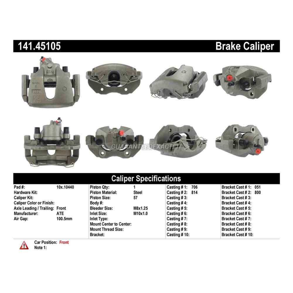 2012 Mazda 3 Brake Caliper