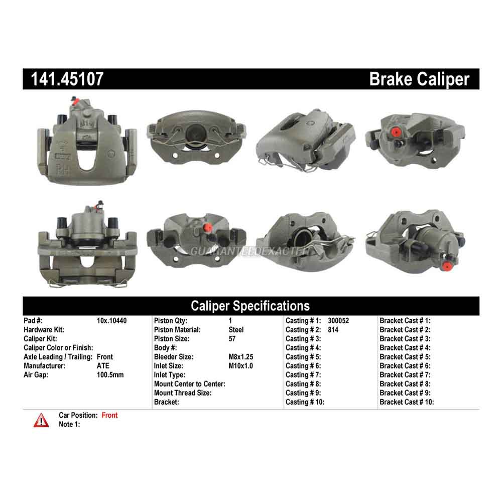 2012 Mazda 5 Brake Caliper