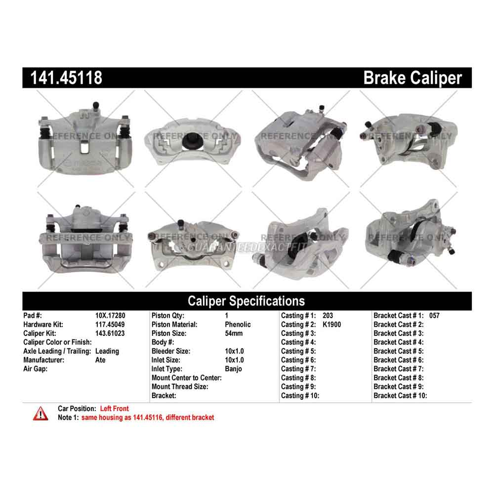 2016 Mazda 3 Brake Caliper