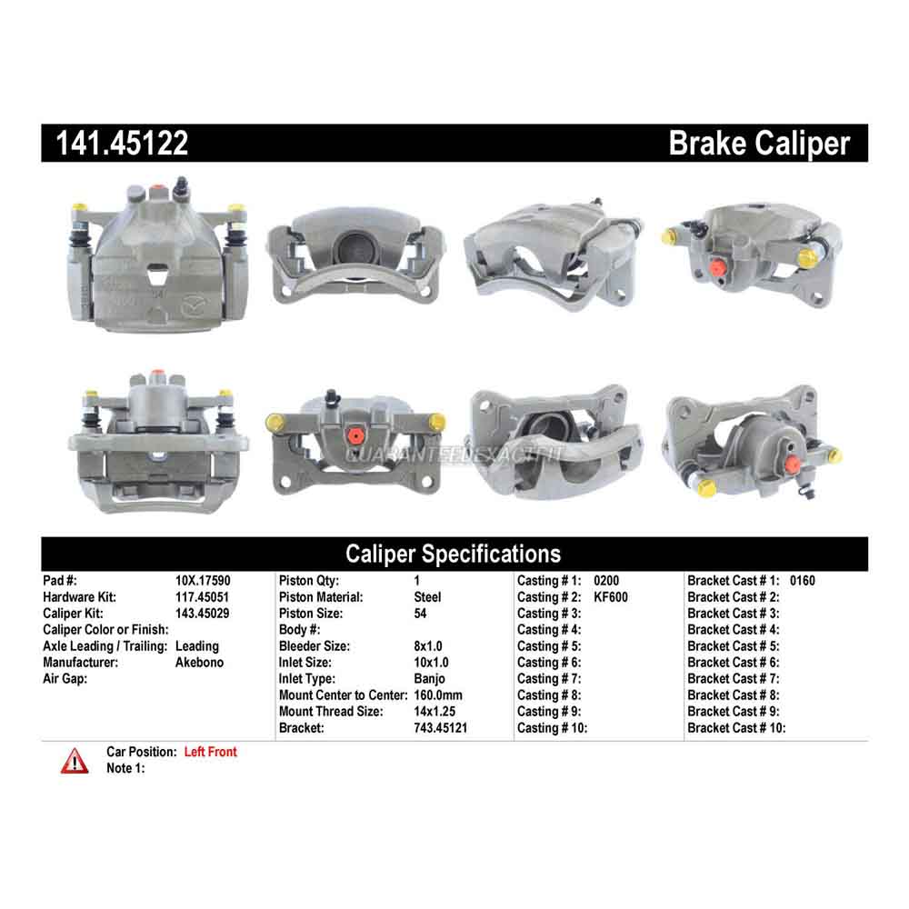2017 Mazda 3 Brake Caliper